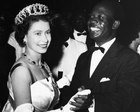 On 18th November 1961, Queen Elizabeth II danced with Ghanaian president  Kwame Nkrumah at a farewell ball held at State House, Accra. They, and the  Duke, By Ghana Facts & History