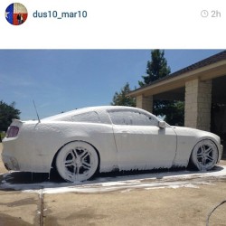 chemicalguys:  Chemical Guys Torq Foam Cannon and suds  Low. Slow. Foamed. ————————————————————— #LS3KLR #Ford #Mustang #Coyote #5oh #WhiteMustangRegistry #Racing_FX #ChemicalGuys #FoamCannon #BuiltByJrod #JrodsSpeedShop