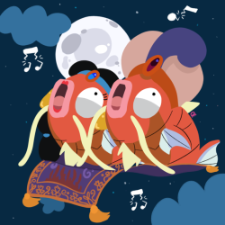 deepeearts: Let me take you on a MAGIKARPET ride..  Get it..?  … I’ll go now. 