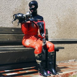 xozt-latex:  Construction works. (part 3). 🎉 The Rubberbitch was resting laying flat in the liquid mess, she was completely exhausted by the hard work and countless orgasms. Finally she managed to gather her strengths and stand up. The work was done,
