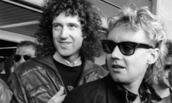 Rocknrollcanneverdie:  Brian May And Roger Taylor , Rio De Janeiro 1985. Queen.