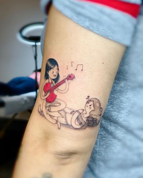 Tattoo tagged with: adventure time, outline