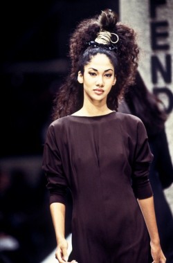 flyandfamousblackgirls:  Kimora Lee Simmons @ Fendi Spring/Summer 1994