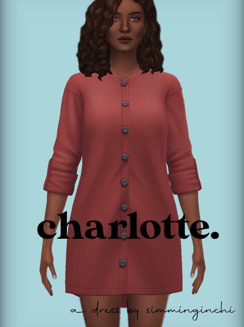 simminginchi: Charlotte | a simple + casual dress An edit of one of the new meshes from the eco life