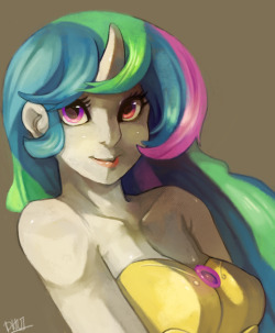 tiredpie:  For this guy (Warning: NSFW blog) he’s feeling down today and I thought that I’d like to cheer him up. So I drew him Celestia, because she’s his favorite, or at least I still hope she is. Or maybe she never was and I fudged up. But ANYWAY