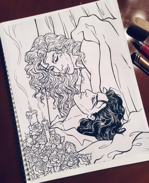 Recently finished inks of Lestat and Louis from Anne Rice’s Vampire Chronicles