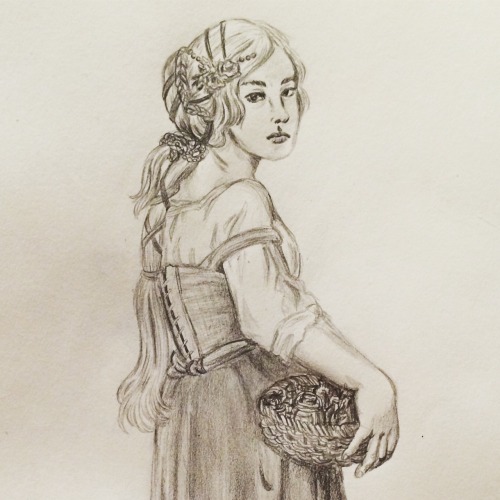 stripedroseandsketchpads:A little Renaissance witch for @dragoncupcakes