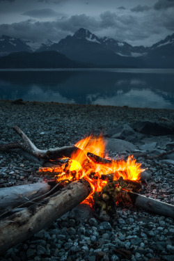 ponderation:  Campfire on Glacier Bay by Roland