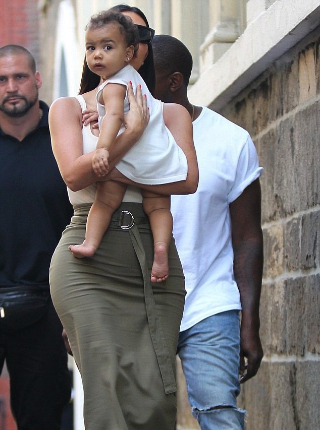 kimkanyekimye:  Kim, North, and Kanye out in New York today 6/15/14