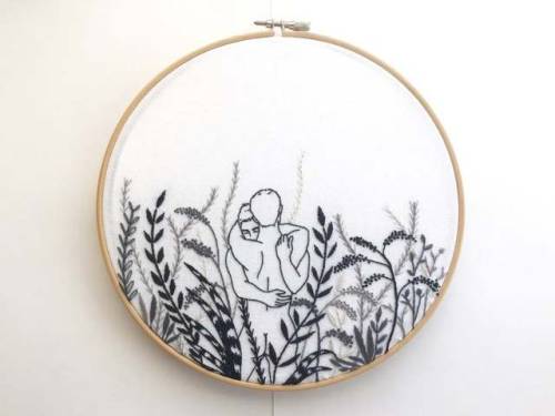 Embroidery art “Monochrome” //Stitchguy0324