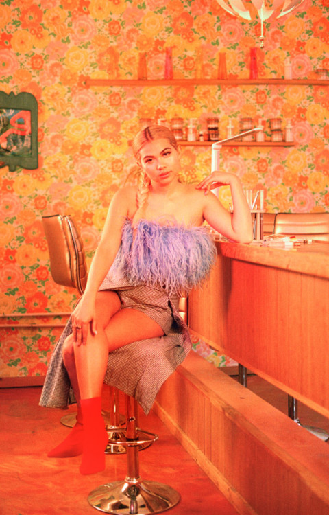 Hayley Kiyoko photographed By Eva Zar for Refinery29, march 2018. Adam Selman top; Sandy Liang Unifo