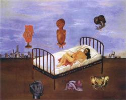 Fridakahlo-Art:    Henry Ford Hospital (The Flying Bed)  1932   Frida Kahlo   