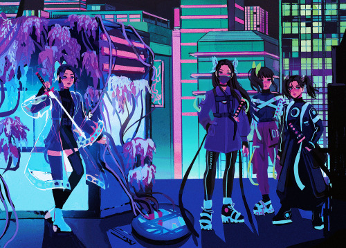 my full spread for the @knycyberpunkzine !leftover sales are on now if you want to grab a copy