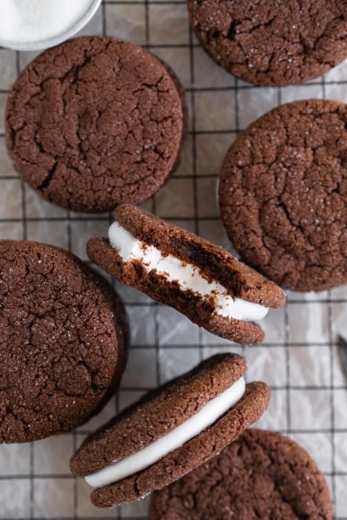 sweetoothgirl: Hot Chocolate Sandwich Cookies
