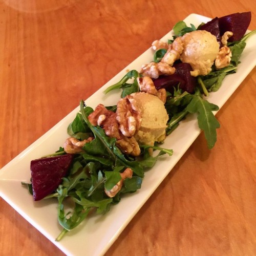 Beets and &lsquo;goat&rsquo; cheese. #vegan #greatsage #greatsagevegan @greatsagevegan #yum