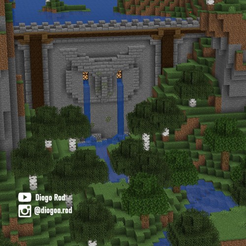 Minecraft Statue | Owl’s Dam |  A Reimagined Fantasy Dam in minecraft. Tutorial available on YouTube