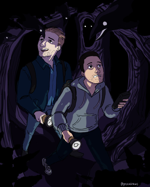 greseadraws: Spooky forest and spooky bois