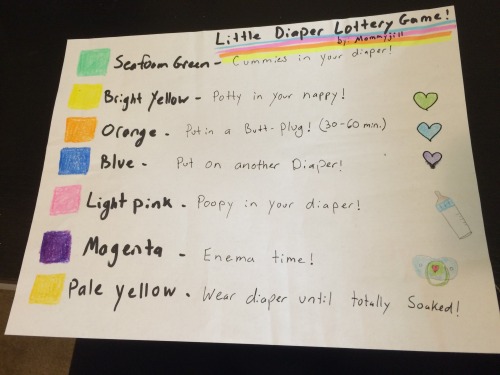 babystevey: puddlespup: mommyjill: The Little Diaper Lottery Game! What you’ll need: - smal