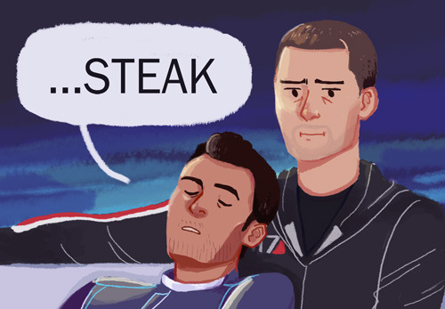 knightofbunnies:sleeping man dreams of steak sandwiches, mildly disappoints boyfriend, more at 11