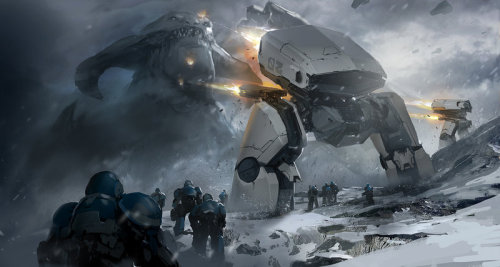 ArtStation - battle, by J.C ParkMore robots here.