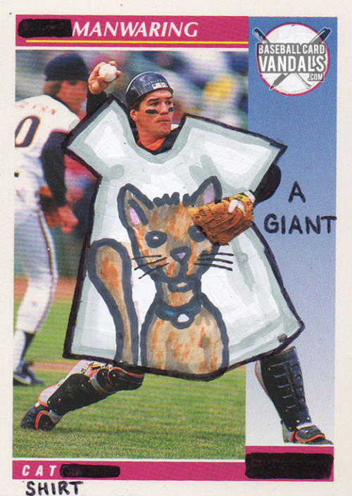 baseballcardvandals: It’s from a new feline of clothes.  Own this BCV Original.