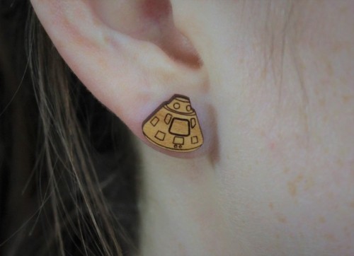 These cute little Apollo 11 command module stud earrings are now on our Etsy Shop!