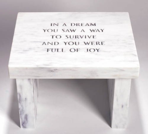 trinaechidna: MARBLE BENCH // JENNY HOLZER