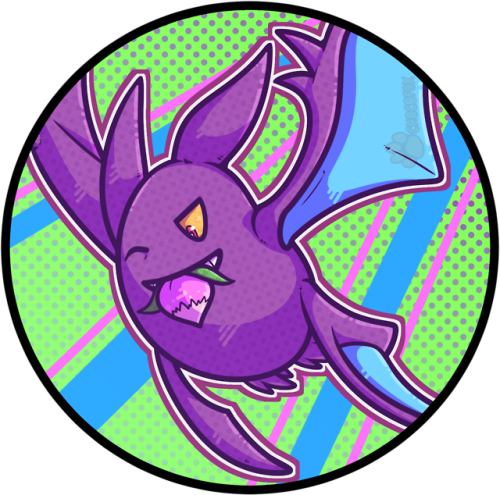 Pokemon Icon Gengar and Crobat.Pokemon icons for LukasKokholm  he want a couple icons of a cute geng