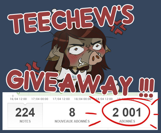 teechew: I’ve freeshly reach 2000 followers ! So it’s giveaway time !!This is