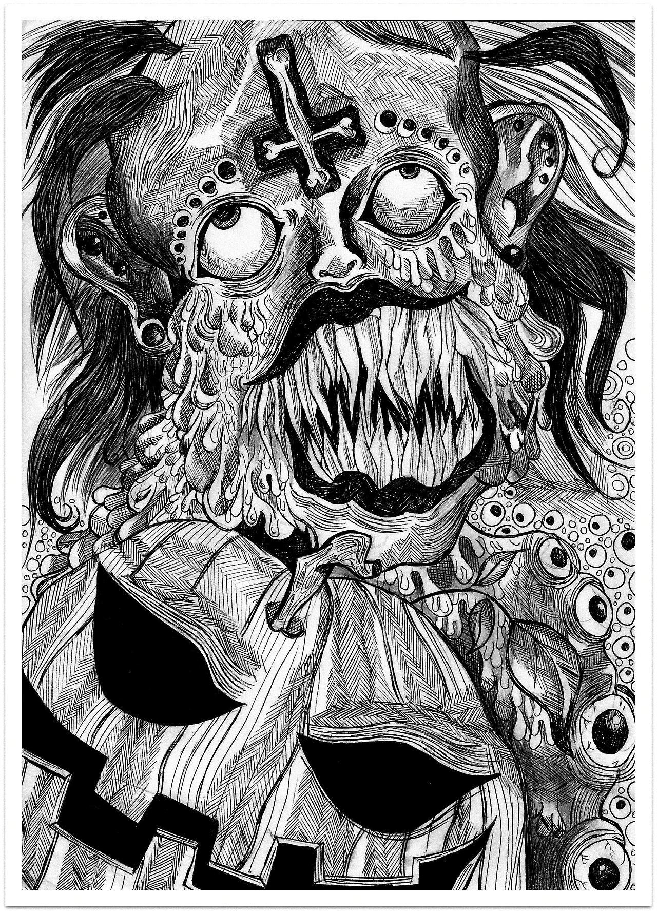 bodhisattva-cathedral:  INKTOBER DAY 1.Halloween is (almost) here! I made this to