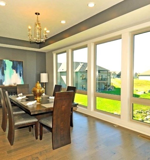 Great Room - Dining RoomA Picture Of A Medium-sized Transitional Great Room With A Medium-toned Wood