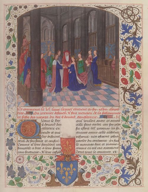 mirthful-sonnet: Edward IV’s marriage to Elizabeth Woodville, from the illuminated manuscript 