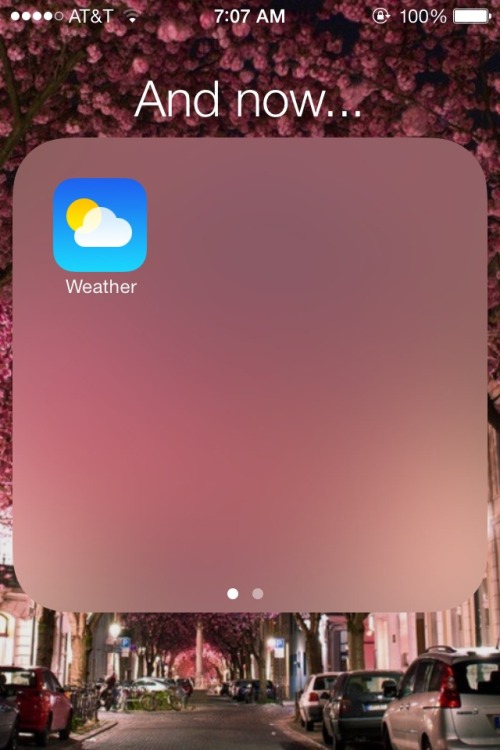 norunning-inmylobby:arizonateapain:People always ask me why I have my weather app in this lone folde