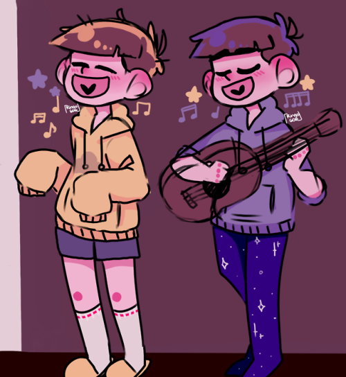 ringo606: Nyes hewwo this is kinda old but I still love th boys [They havin a jam out session)