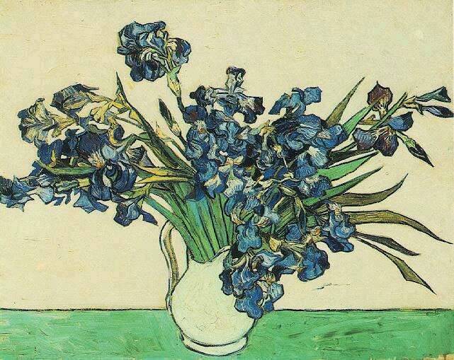 sorrowingoldman:  Van Gogh + Outdoor Irises &amp; Indoor Irises (1890)