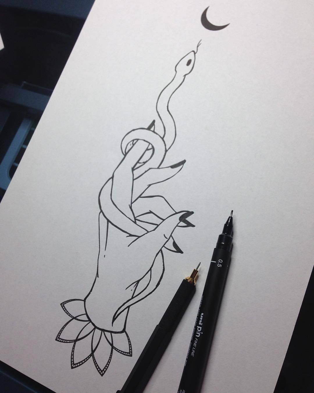This Is My Art Goddess Hand Tattoo Outline Simple Design