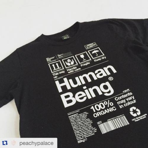 Regram from @peachypalace #humanbeing #tshirt #tee #packaging #madeinmanchester #shopethical #sustai