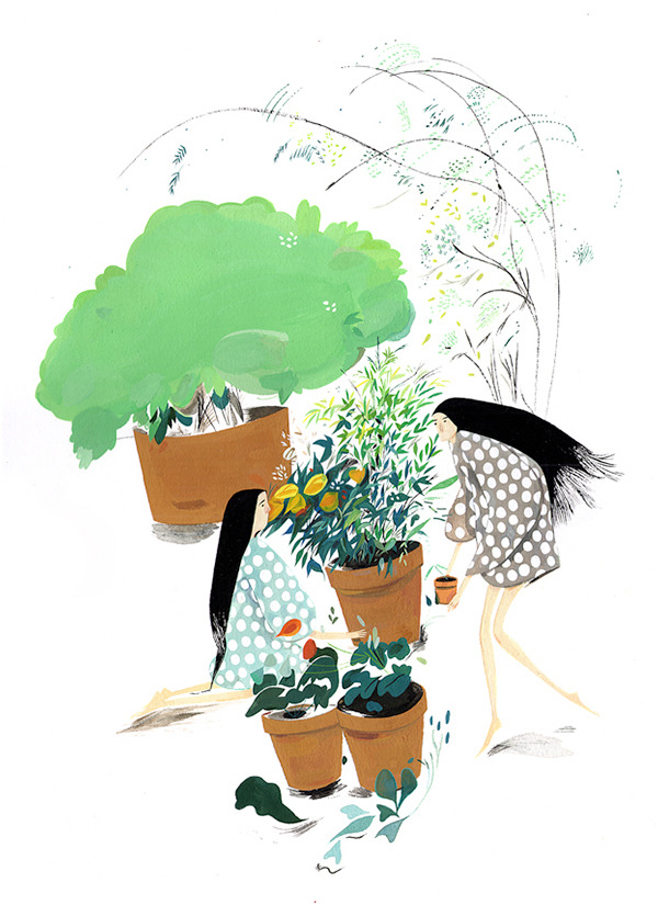 darksilenceinsuburbia:  Jon Lau 2015 Calendar Series Mei Mei   Po 10 out of 12* nature-themed