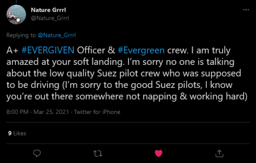 jimtheviking:1) As a former sailor here’s my hot take on the stuck boat in the Suez. I’m actually in