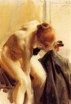 lanangon:  maira-parula: trischtil:  A Female Nude - Anders Zorn