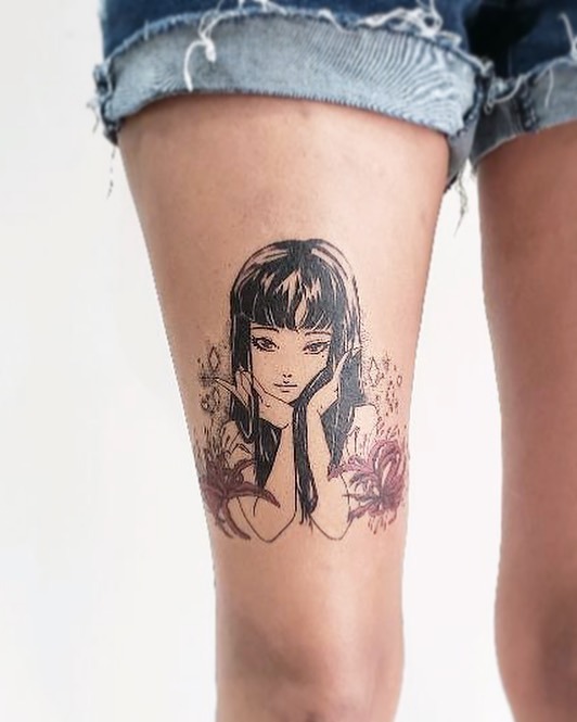 Junji Ito by Emre Can Incik  Blac Tattoo Istanbul  rtattoos
