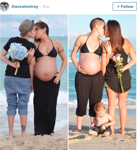 styrofoamtokyo:  micdotcom:  You may have seen Melanie and Vanessa Iris Roy’s side-by-side pregnancy photo (top), as it’s been massively viral — but it’s definitely not the only inspiring and adorable shot of their family. In fact, every one
