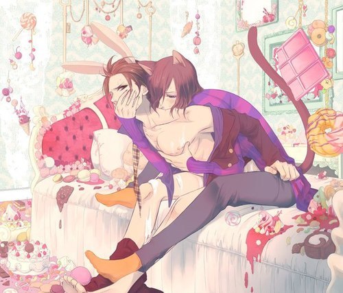 fujoshiworld:  【イラリク】噛むと甘い【政小・腐R-15】 Pixiv ID: 7586187