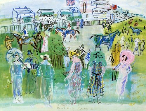 Raoul Dufy - Elegant Women At Epsom (1939)