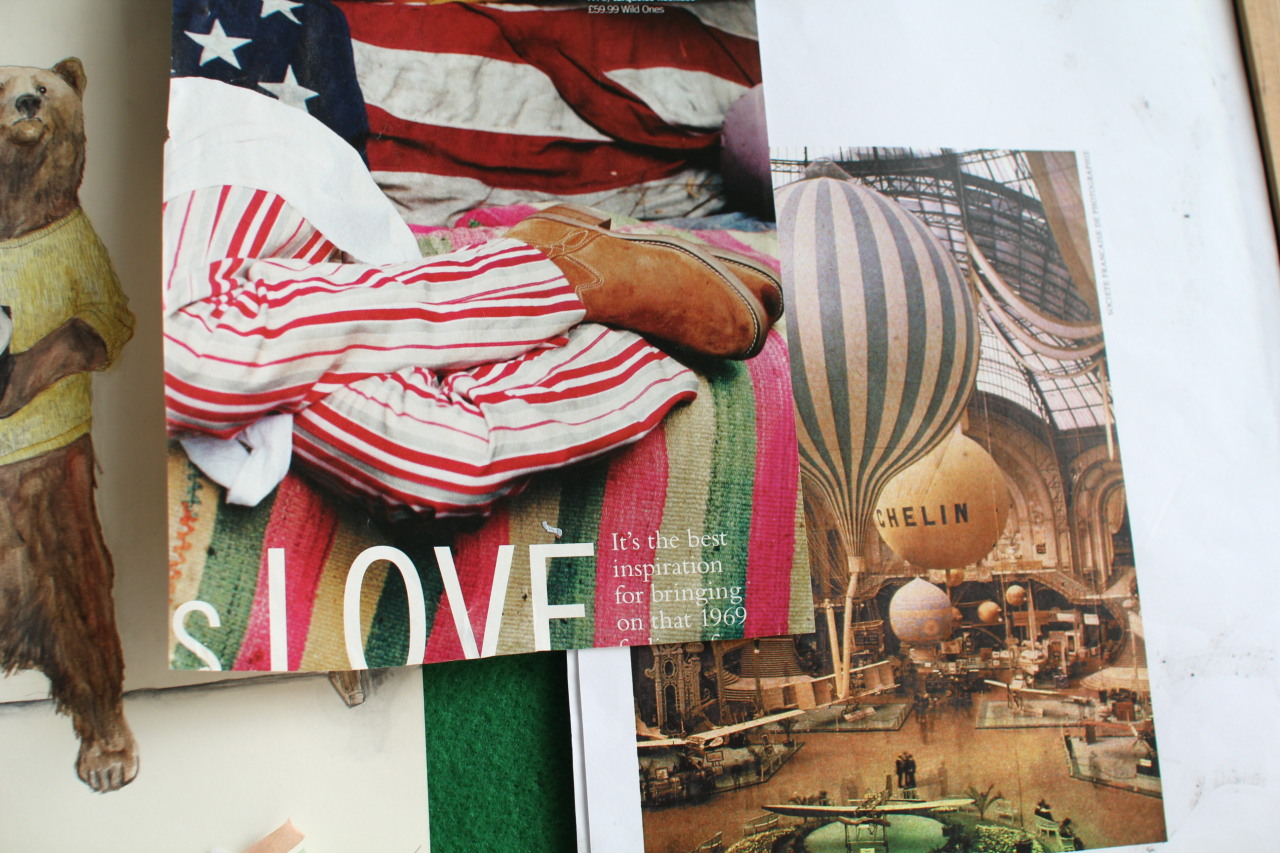 Stripy inspiration in the studio this week. The bear likes it.