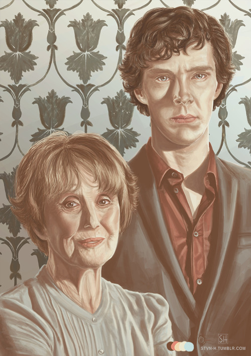 stvn-h:Mrs. Hudson &amp; Sherlock ~ Palette 16. Anon suggestion Finally finished this picture. T