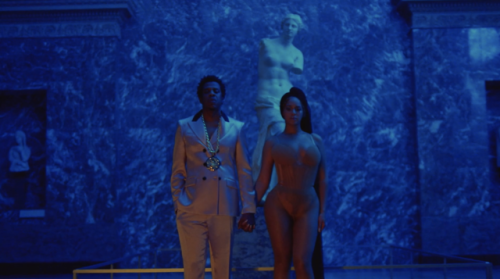 A list of paintings and sculptures from the Louvre in order of appearance as seen in Beyoncé and Jay