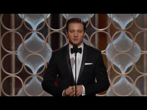 consider-myself-an-artist:  Jeremy Renner at the 70th Annual Golden Globes 