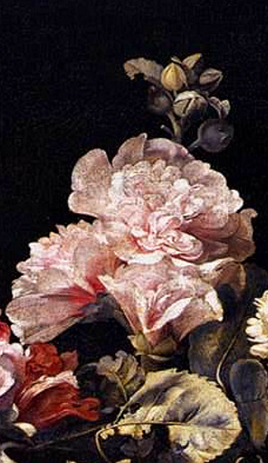 clara&ndash;lux:AELST, Willem van (1627–after 1682) Vase of Flowers with Pocket Watch, det