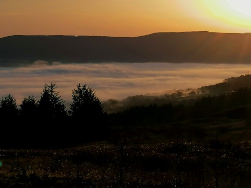This Morning's Sunrise Over The Mist Filled Valley...
